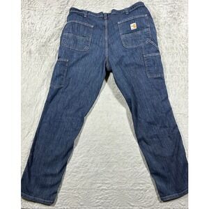 Carhartt FR Flame Resistant Work Jeans Mens 38x32 Blue Denim CAT 2 NFPA 2112